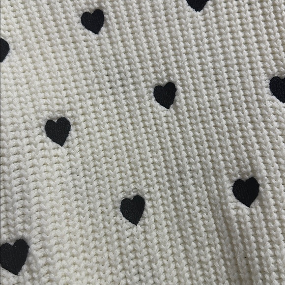English Factory Cream and Black Heart Sweater - Picture 7 of 13